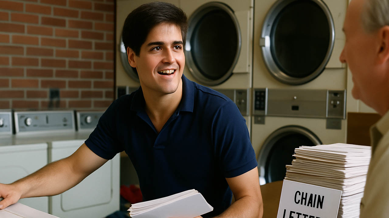 Mark Cuban also ran a campus laundry service and continued his chain letter business.